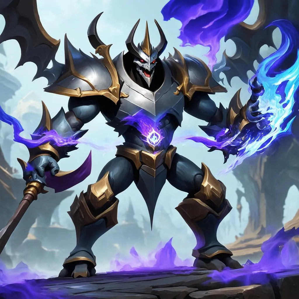 MordeKaiser sử dụng chiêu cuối &quot;Vương Quốc Tử Vong&quot;