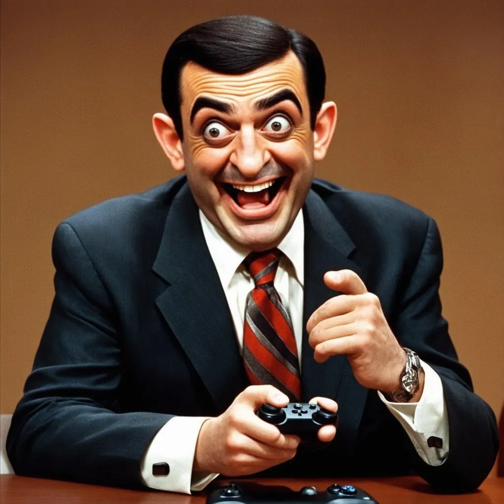 Mr Bean chơi game