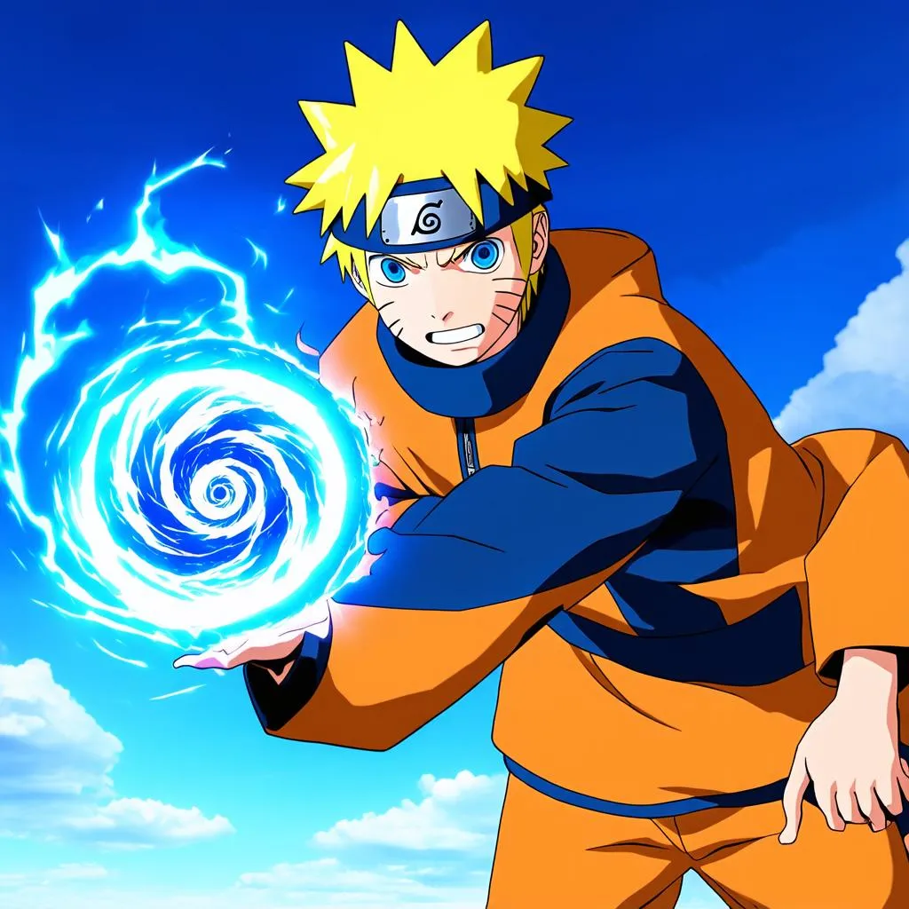 Naruto using Rasengan