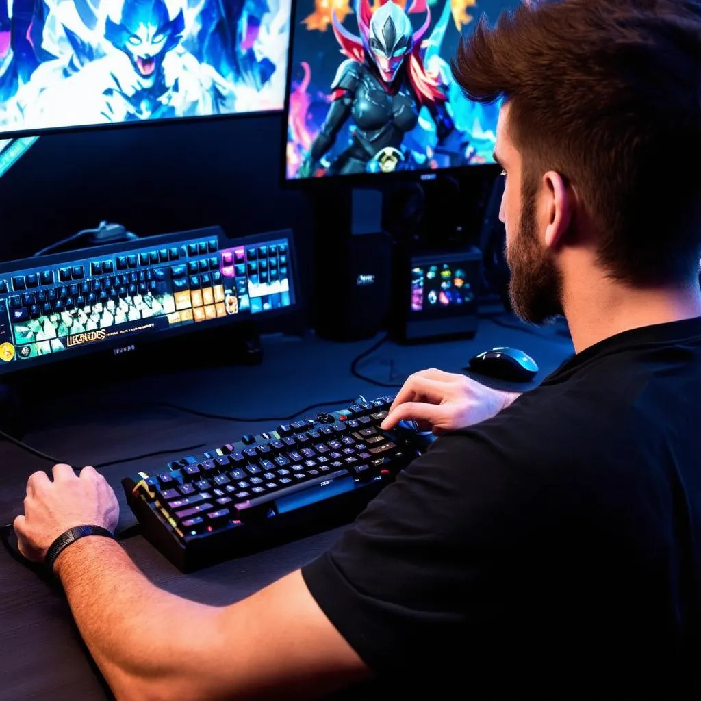 Player playing League of Legends