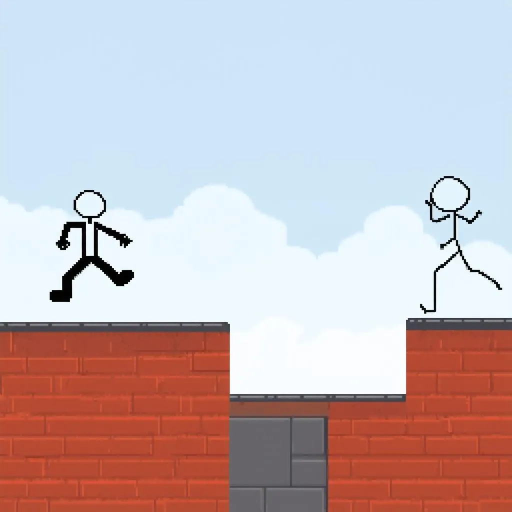 Nhân vật Stickman trong game parkour Y8