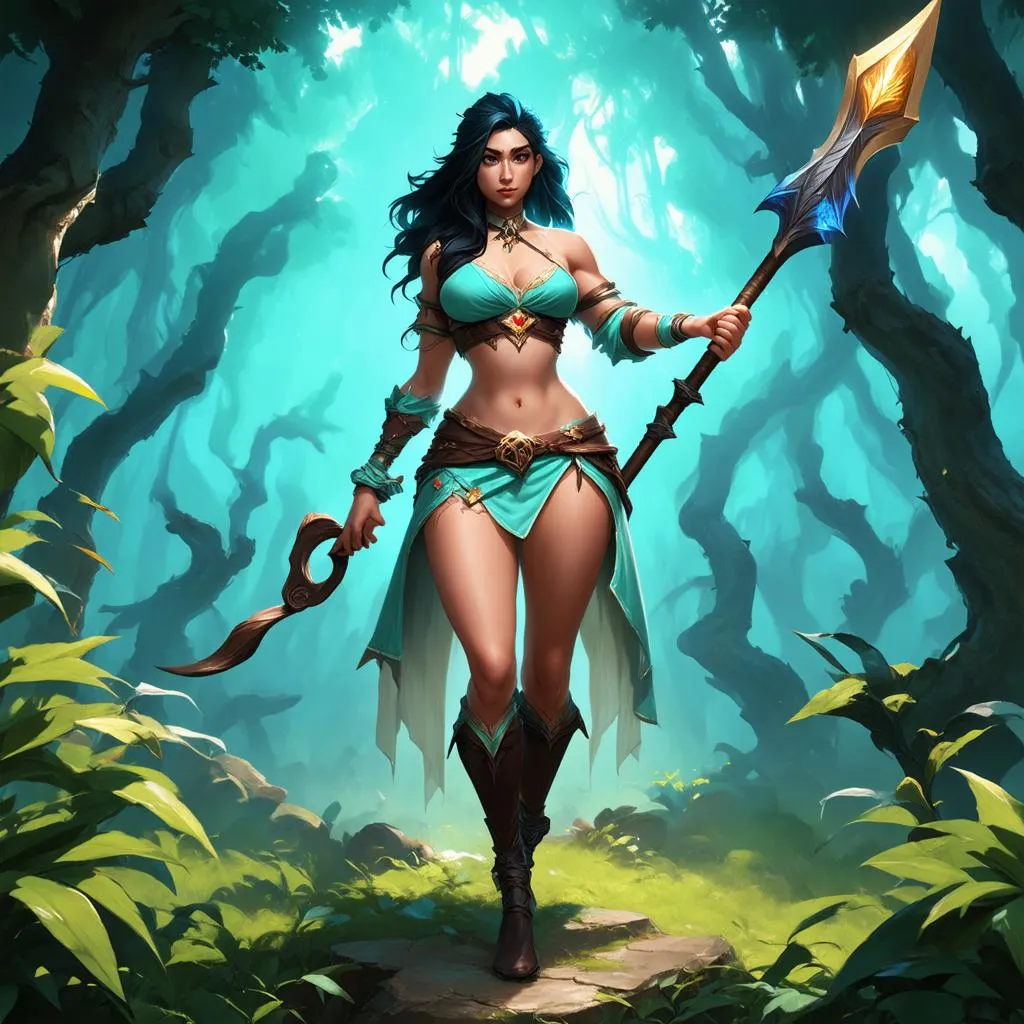 Nidalee trong khu rừng