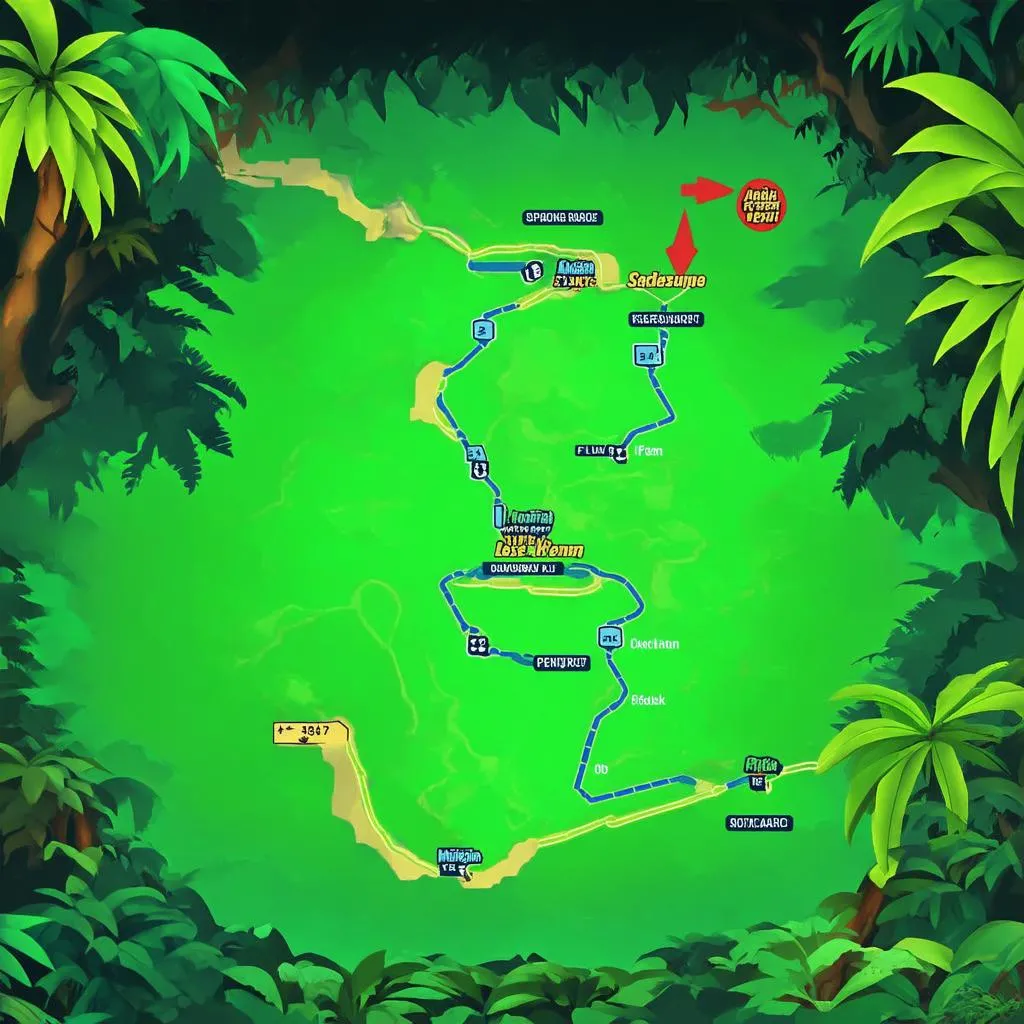 Nocturne Jungle Route Map