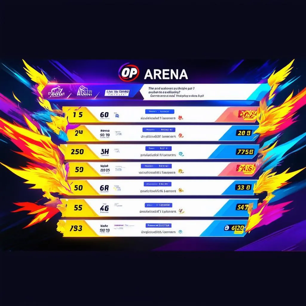 Bảng xếp hạng Op.gg Arena