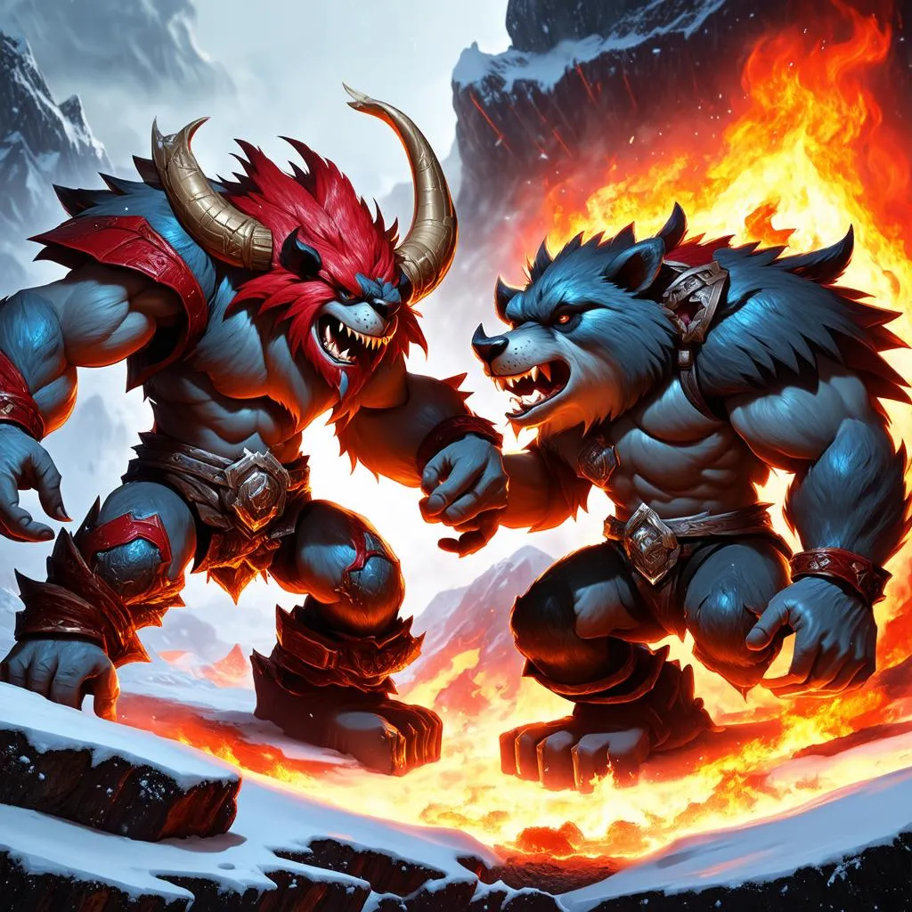 Ornn và Volibear - hai thế lực hùng mạnh đối đầu trong Runeterra