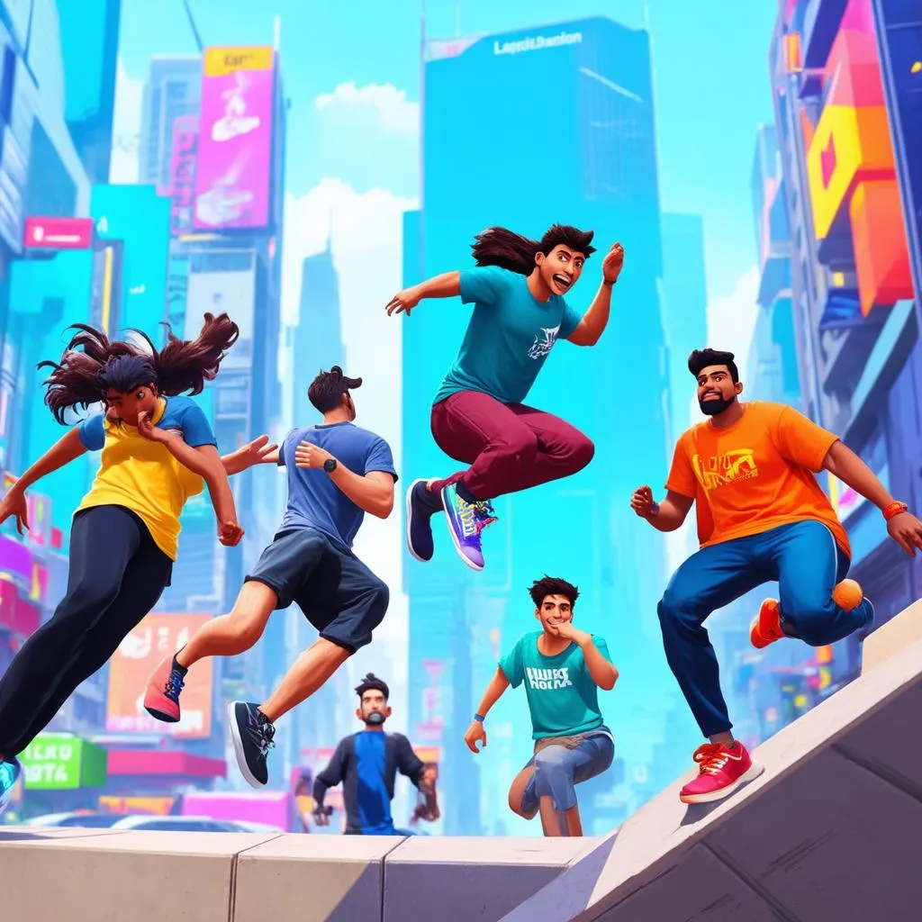 Game parkour nhiều người chơi