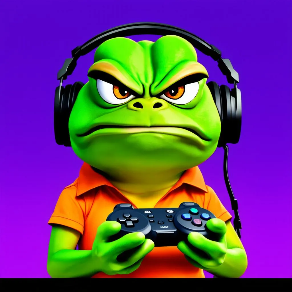 Pepe angry in game