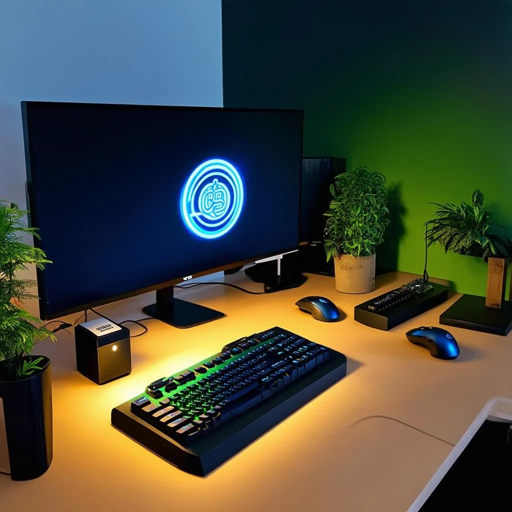 Gaming Setup with Feng Shui Elements