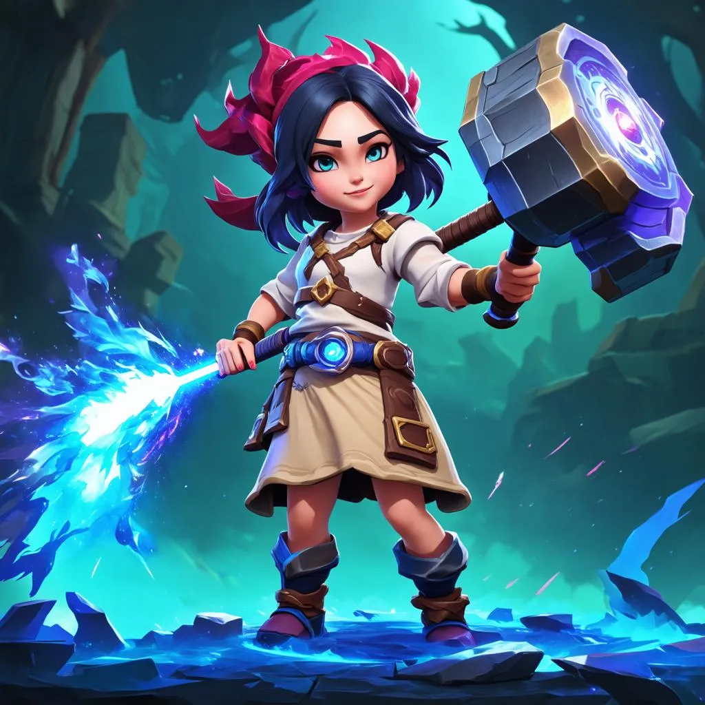 Poppy URF sử dụng kỹ năng