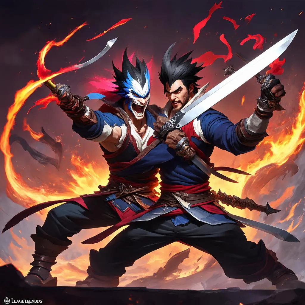 Zed đối đầu với Yasuo