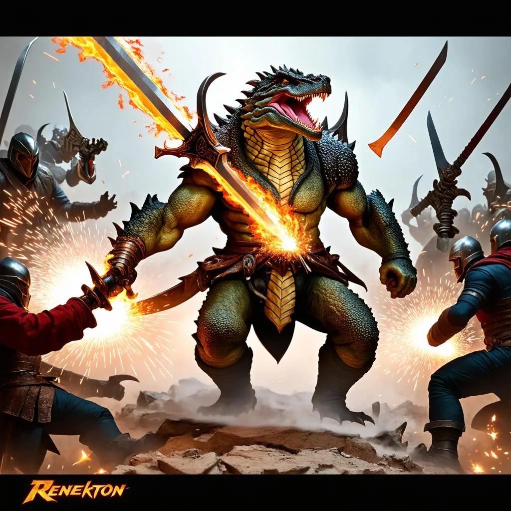 Renekton chiến đấu giữa chiến trường