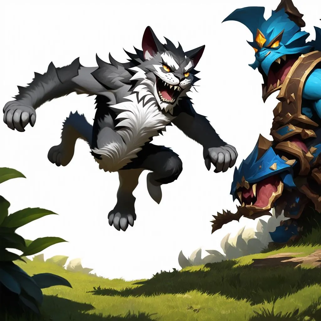 Rengar nhảy ra tấn công