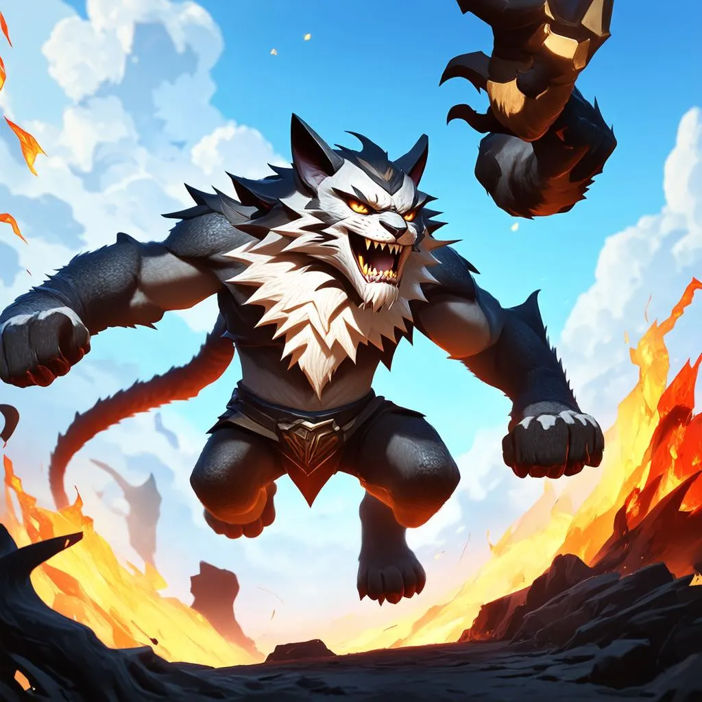 Rengar URF nhảy xổ vào đối phương