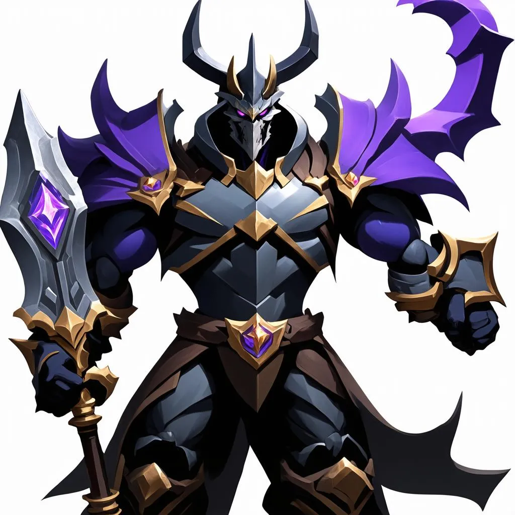 Rìu Mãng Xà trên người MordeKaiser