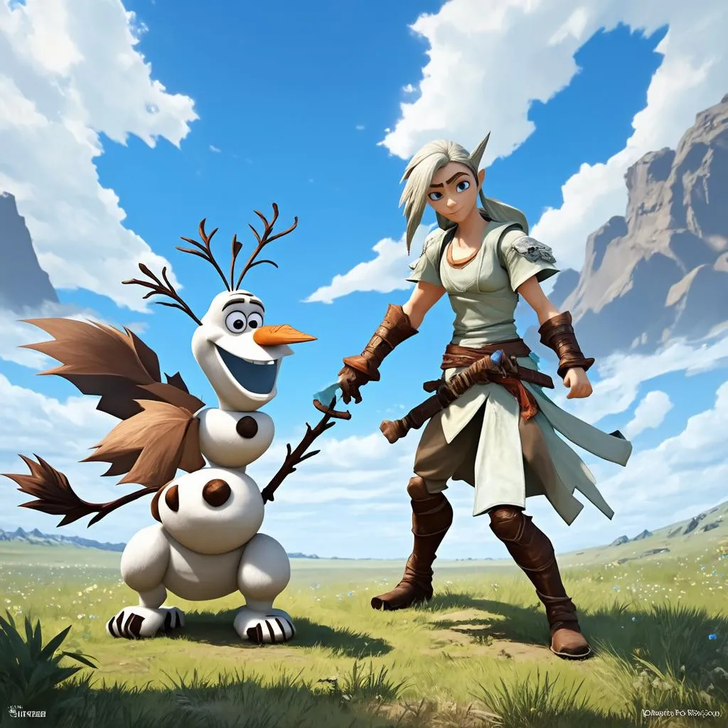 Riven đối đầu Olaf