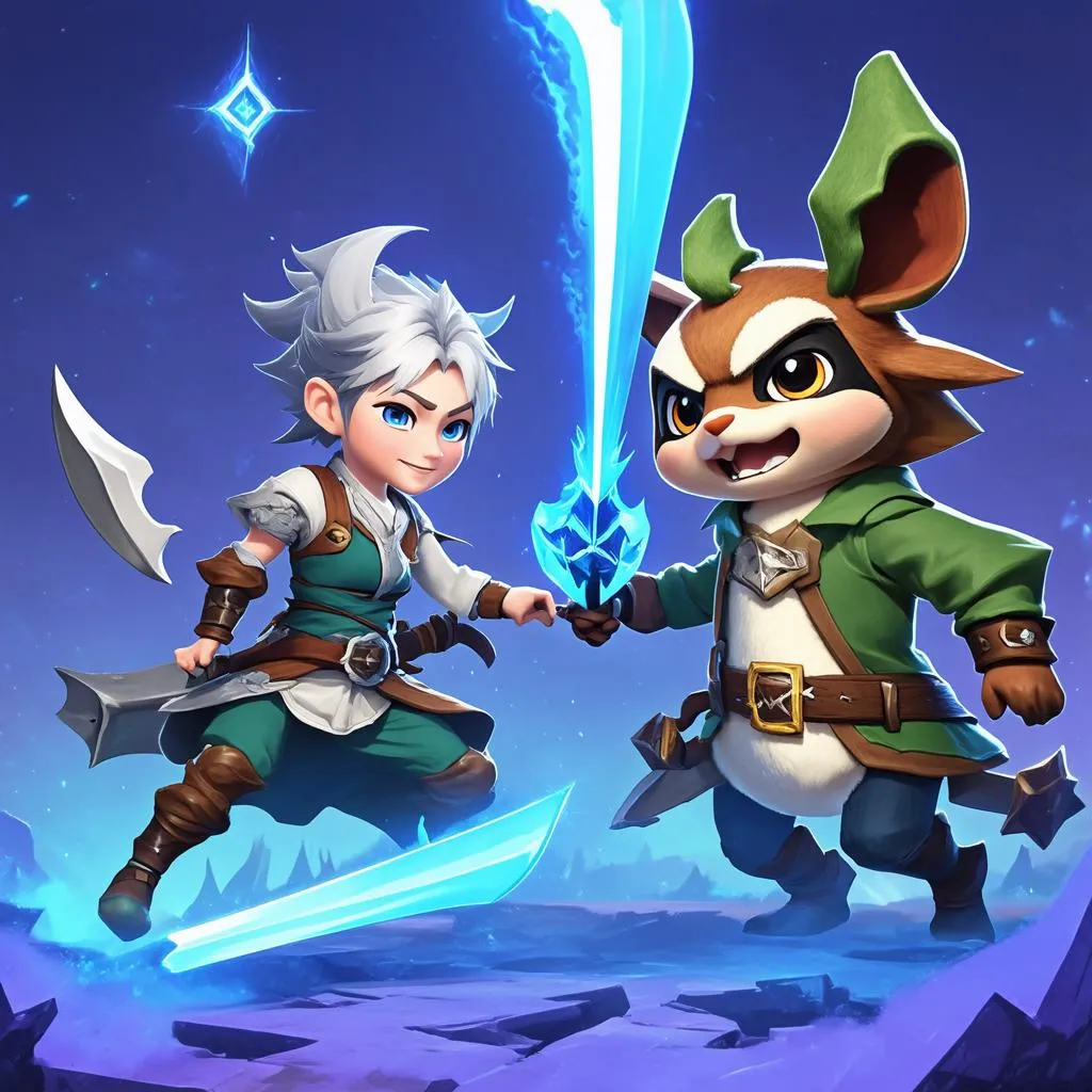 Riven và Teemo đối đầu trên Chiến Trường Công Lý