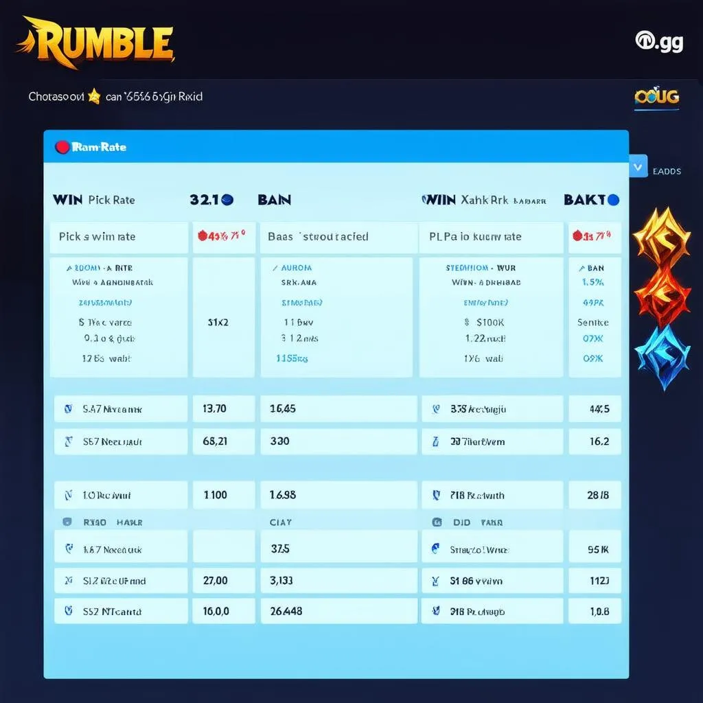 Rumble OP.GG Thống Kê