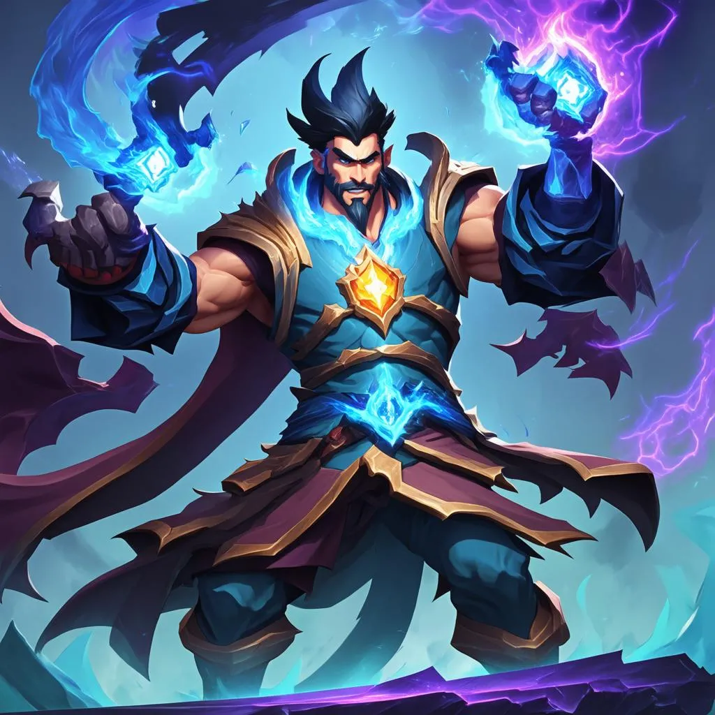 Ryze sử dụng kỹ năng