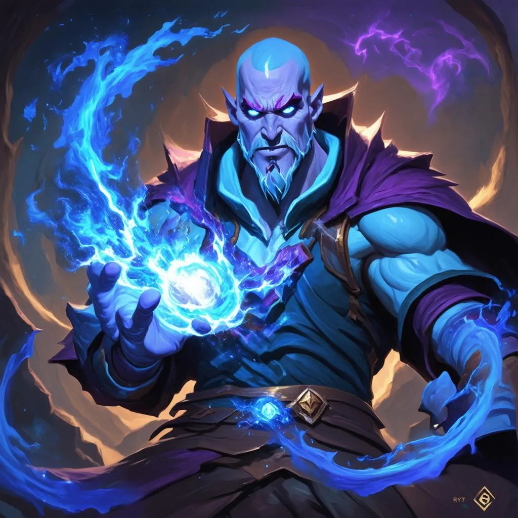 Ryze dùng pháp thuật