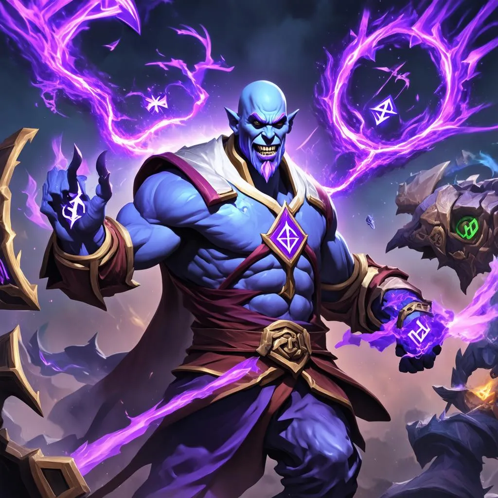 Ryze sử dụng kỹ năng