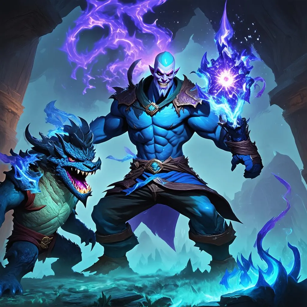 Ryze tấn công Maokai