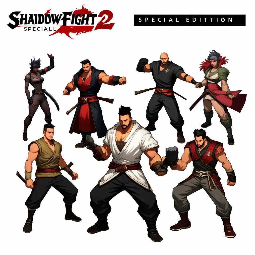 Characters in Shadow Fight 2 Special Edition Mod