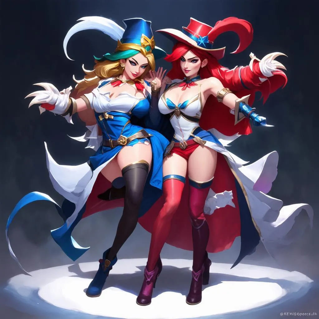 Sona và Miss Fortune cùng nhau chiến đấu