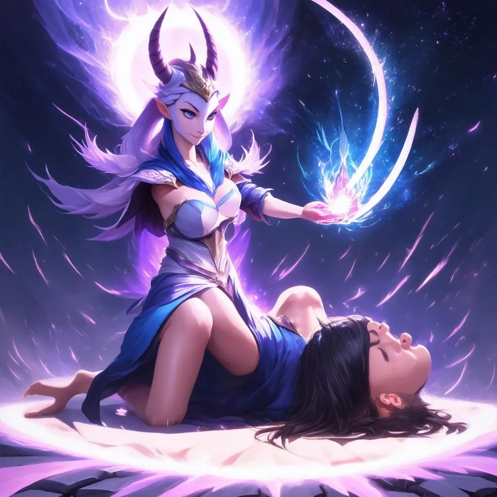 Soraka healing her teammate