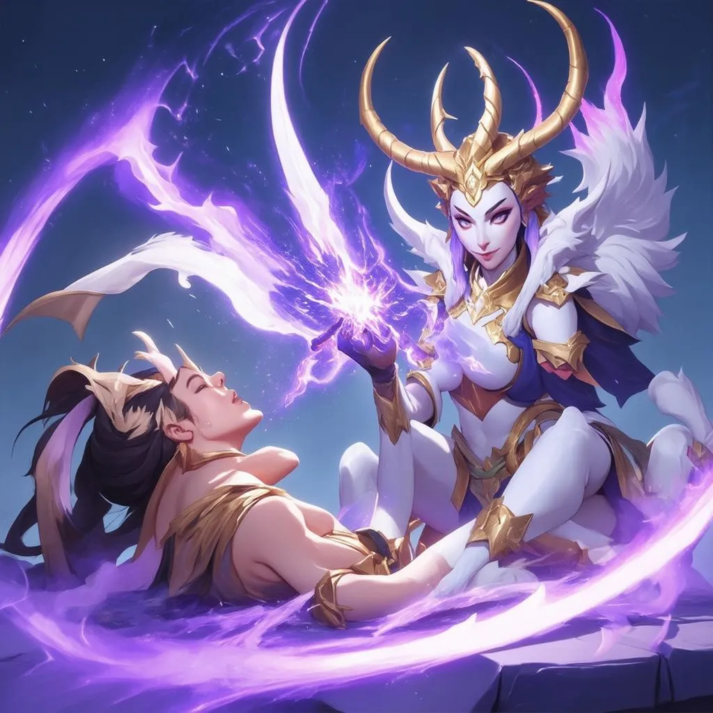 Soraka hồi máu cho đồng đội