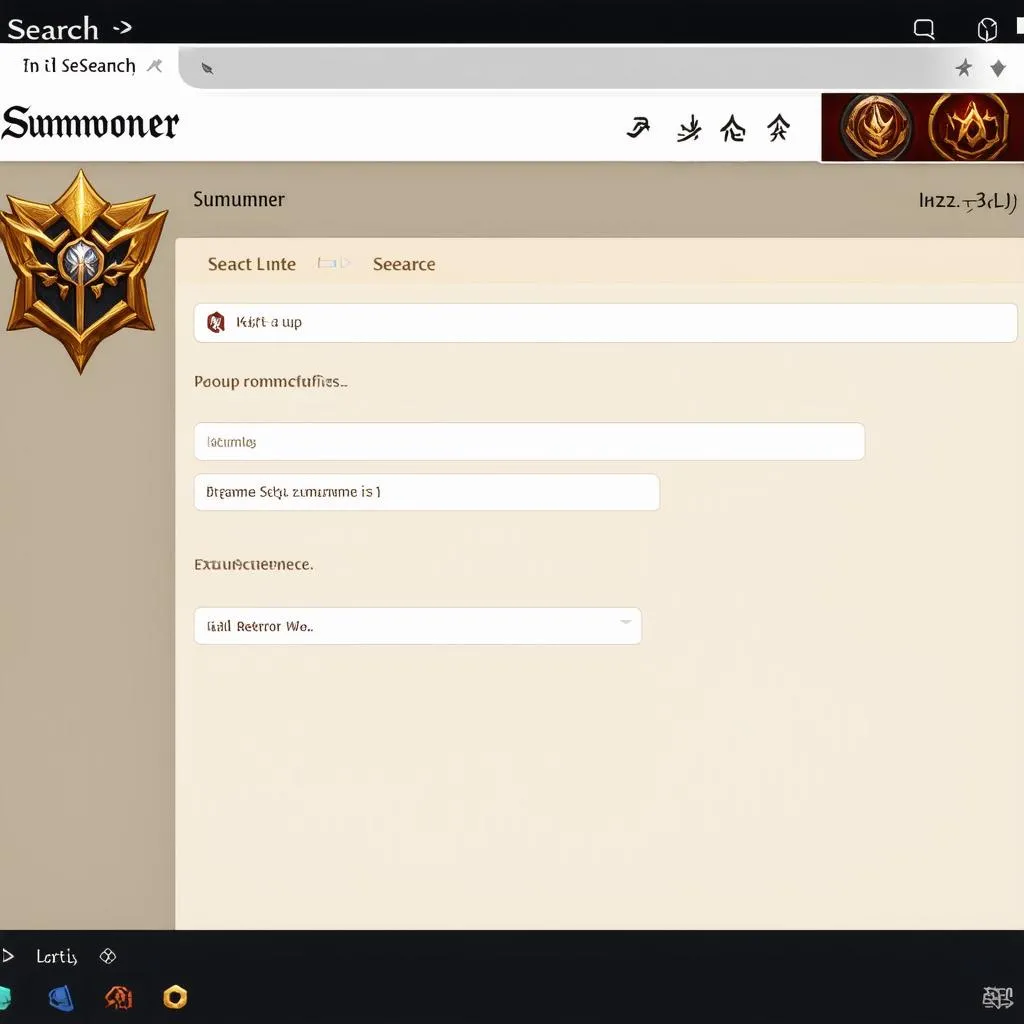 Giao diện summoner search