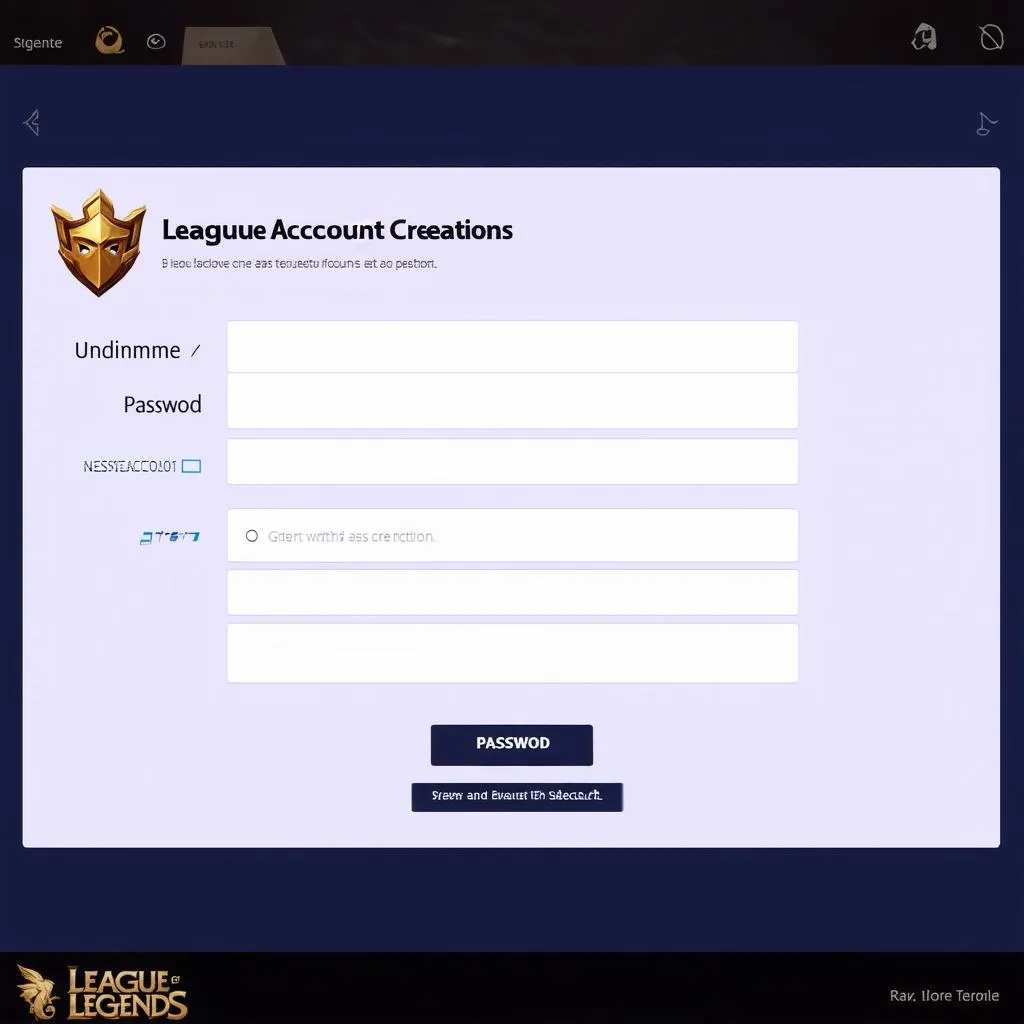 League of Legends Account Creation