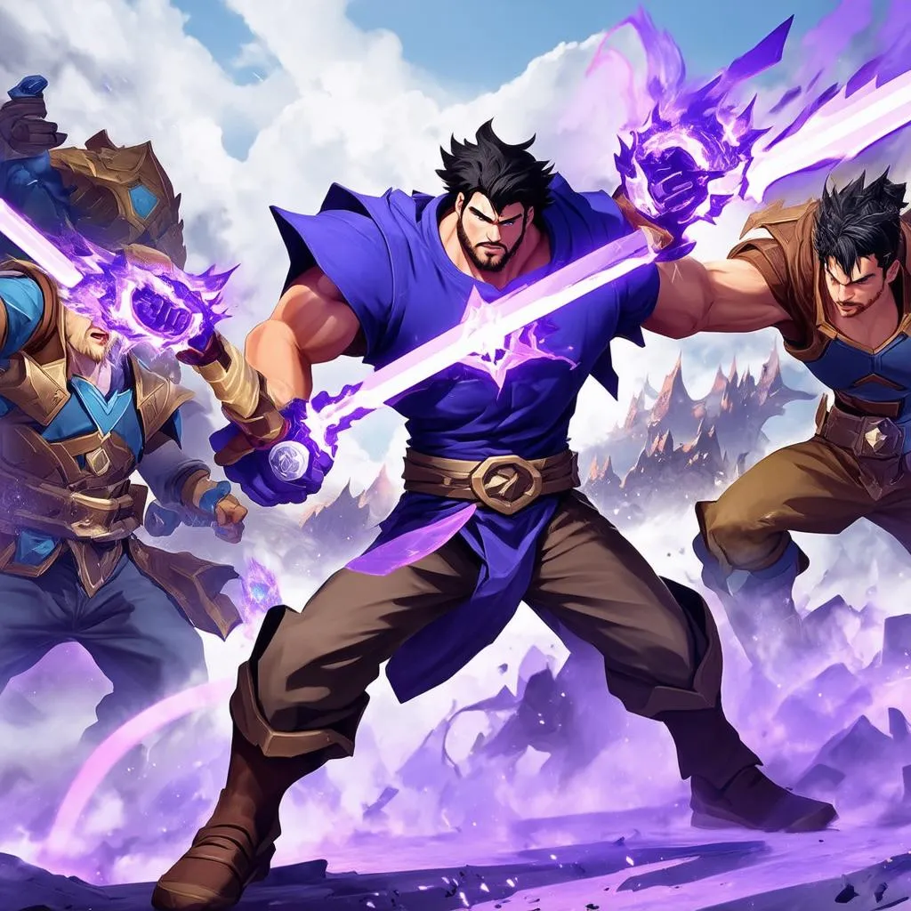 Taric và đồng đội chiến đấu