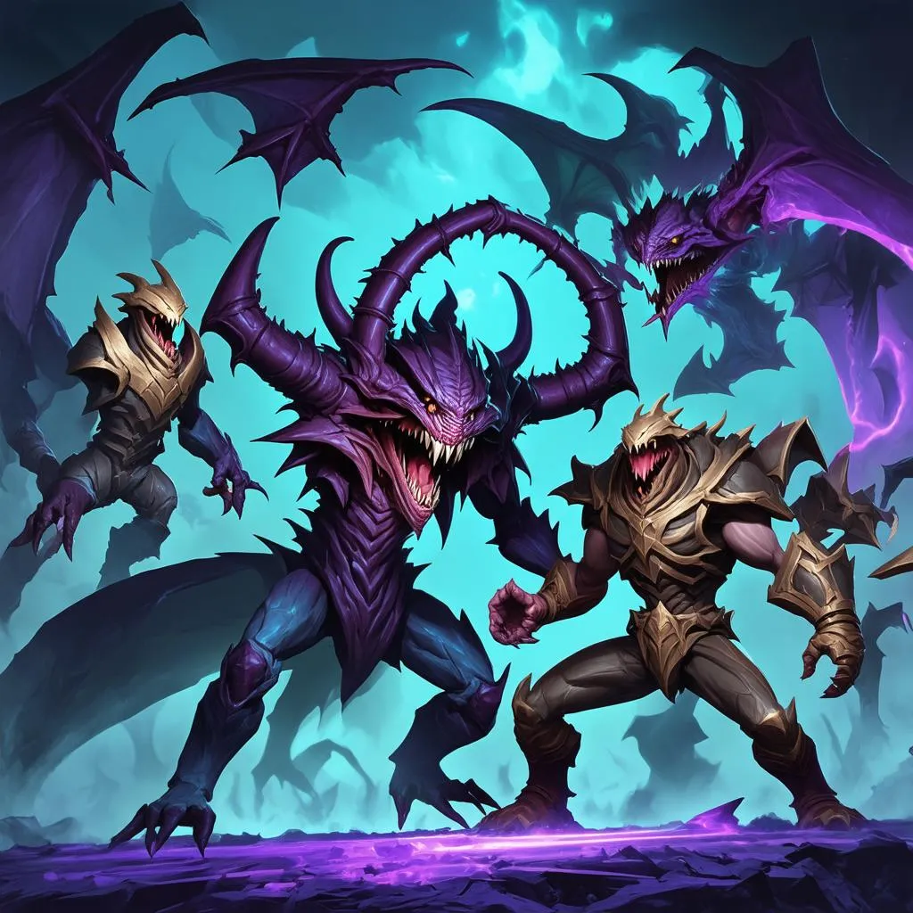 Team fight against Cho'gath