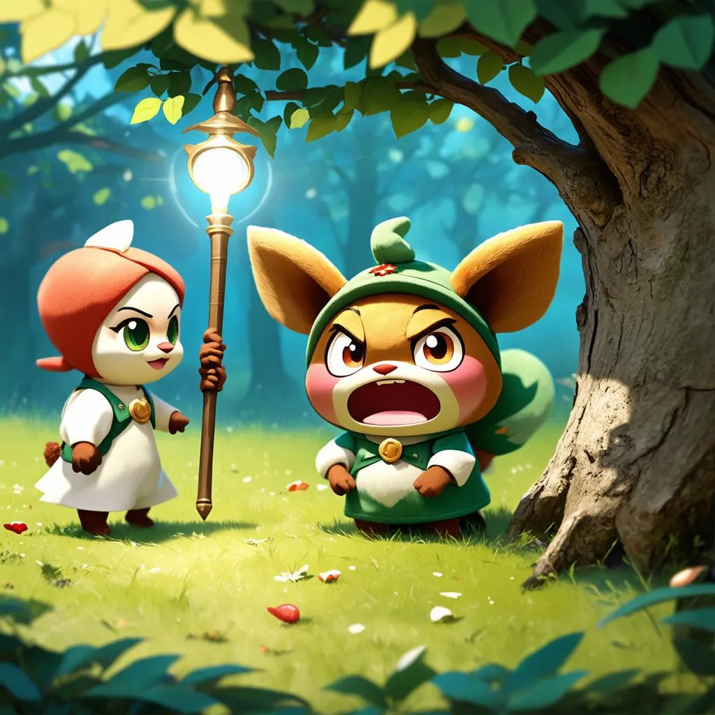 Teemo gặp Lux giữa rừng