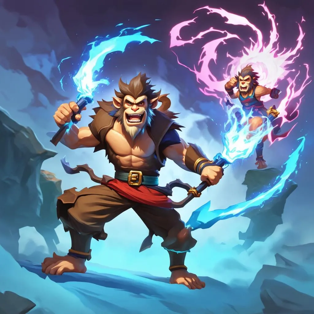 Wukong sử dụng Cân Đẩu Vân