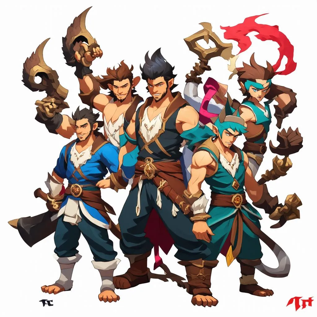 Wukong cùng đội hình đấu sĩ