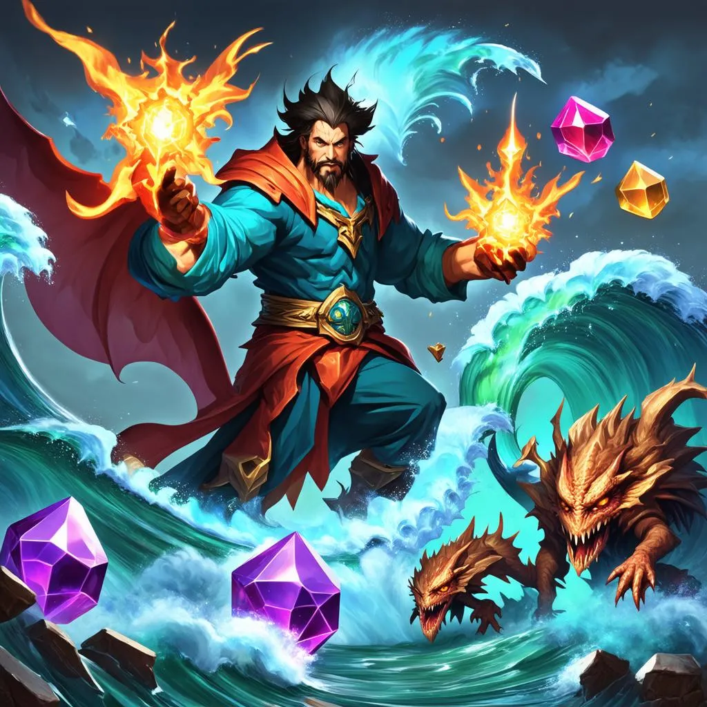 thuật sĩ gemcraft, game thủ, chiến lược