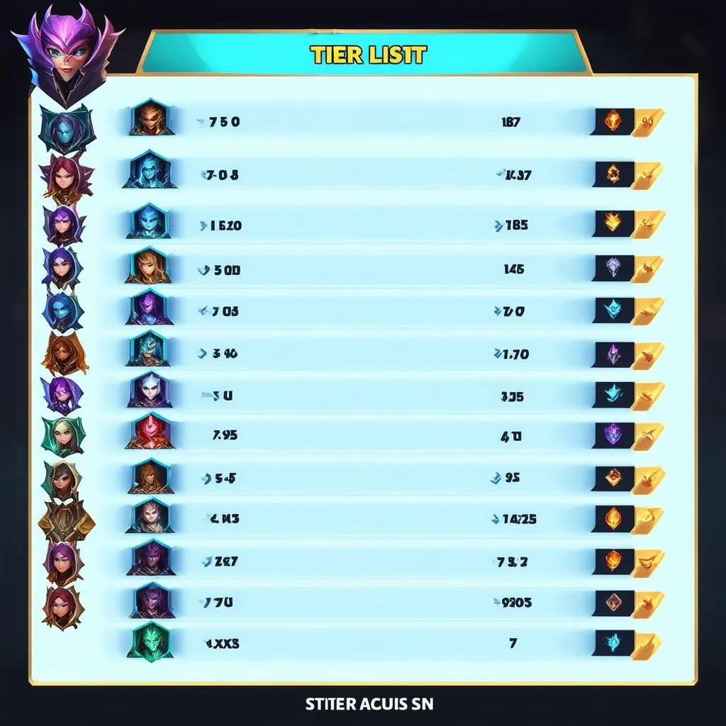 Tier list Liên Minh Huyền Thoại