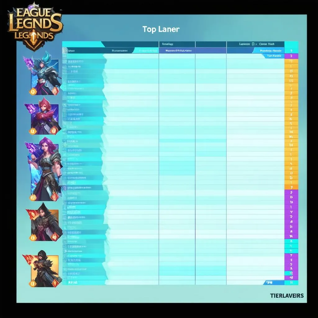 Tier list đường trên