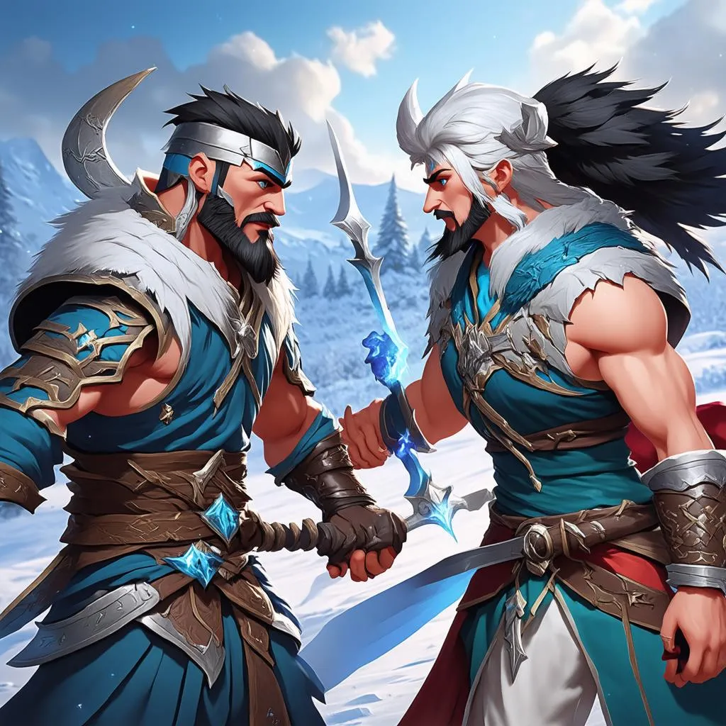 Tryndamere và Ashe đối đầu