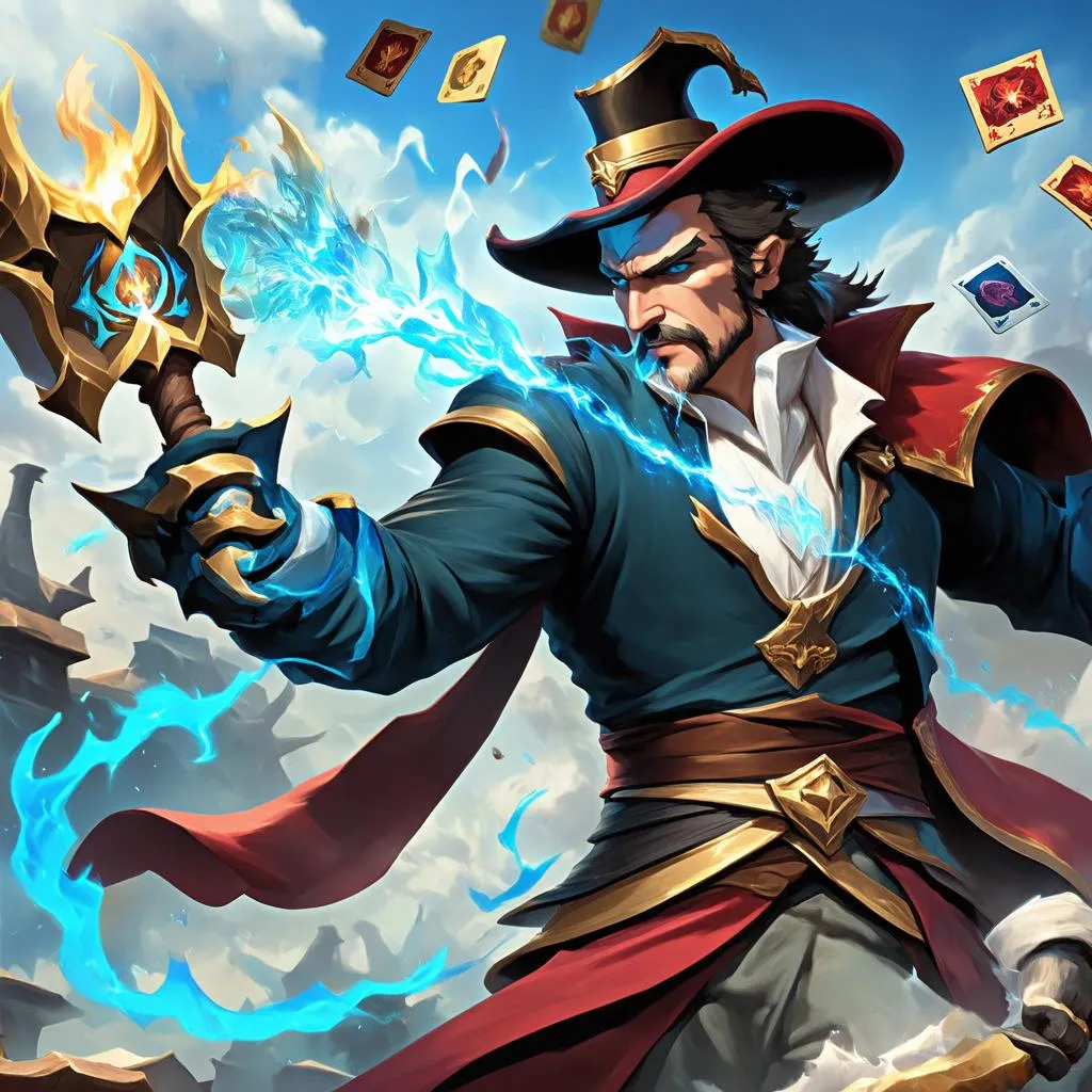 Twisted Fate với Ngọn Giáo Shojin và Mũ Phù Thủy Rabadon