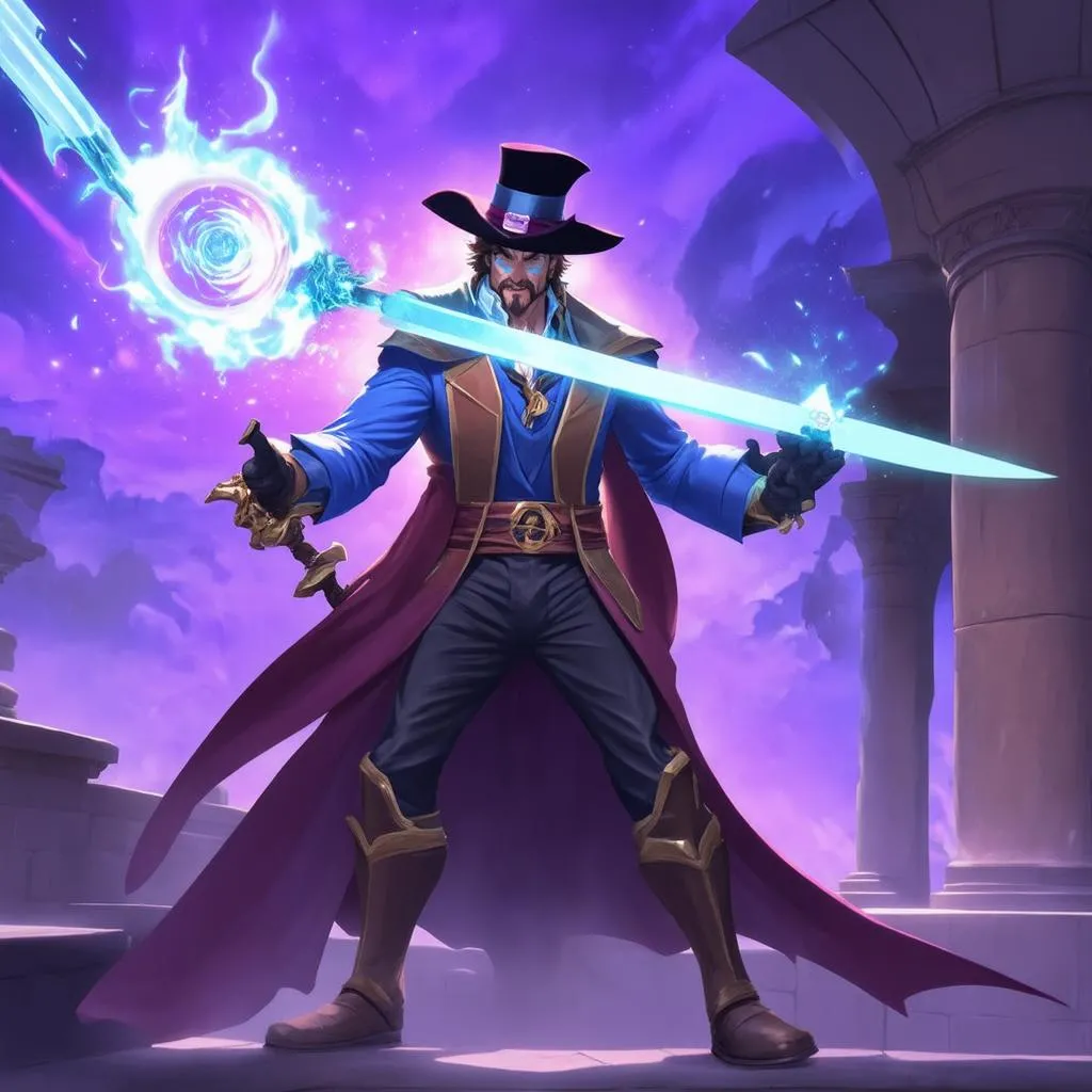 Twisted Fate sử dụng chiêu cuối Định Mệnh