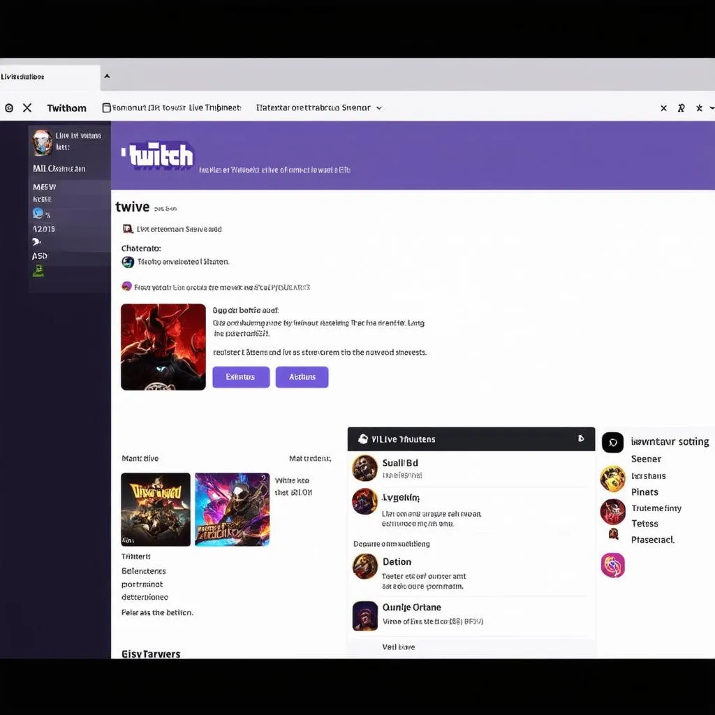 Giao diện chính Twitch