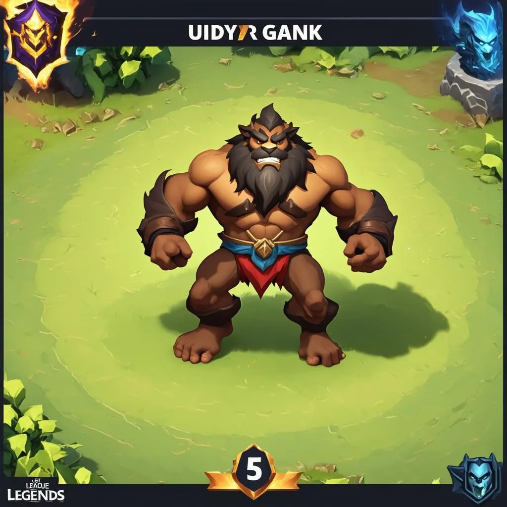 Udyr đang gank đường