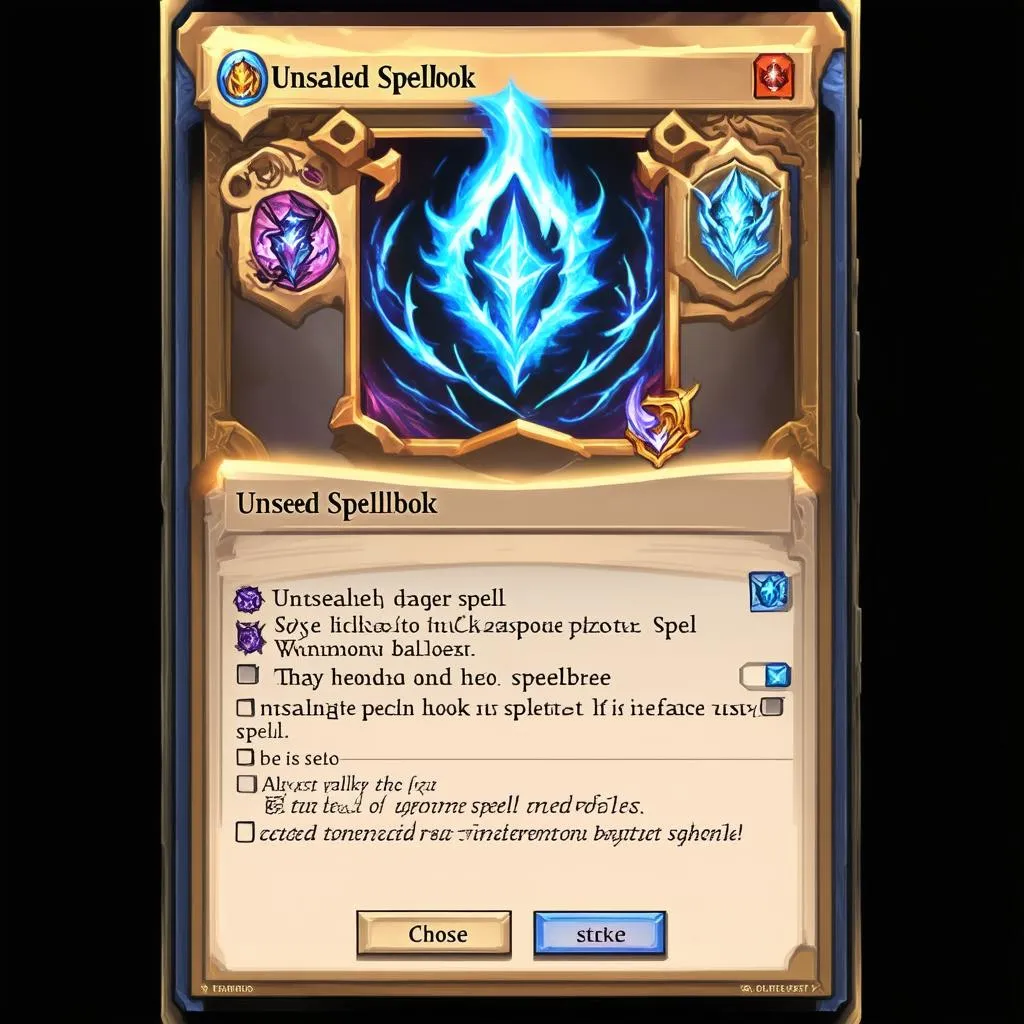 Unsealed Spellbook - Lựa chọn phép bổ trợ