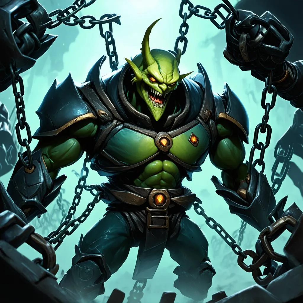 urgot surrounded by chains