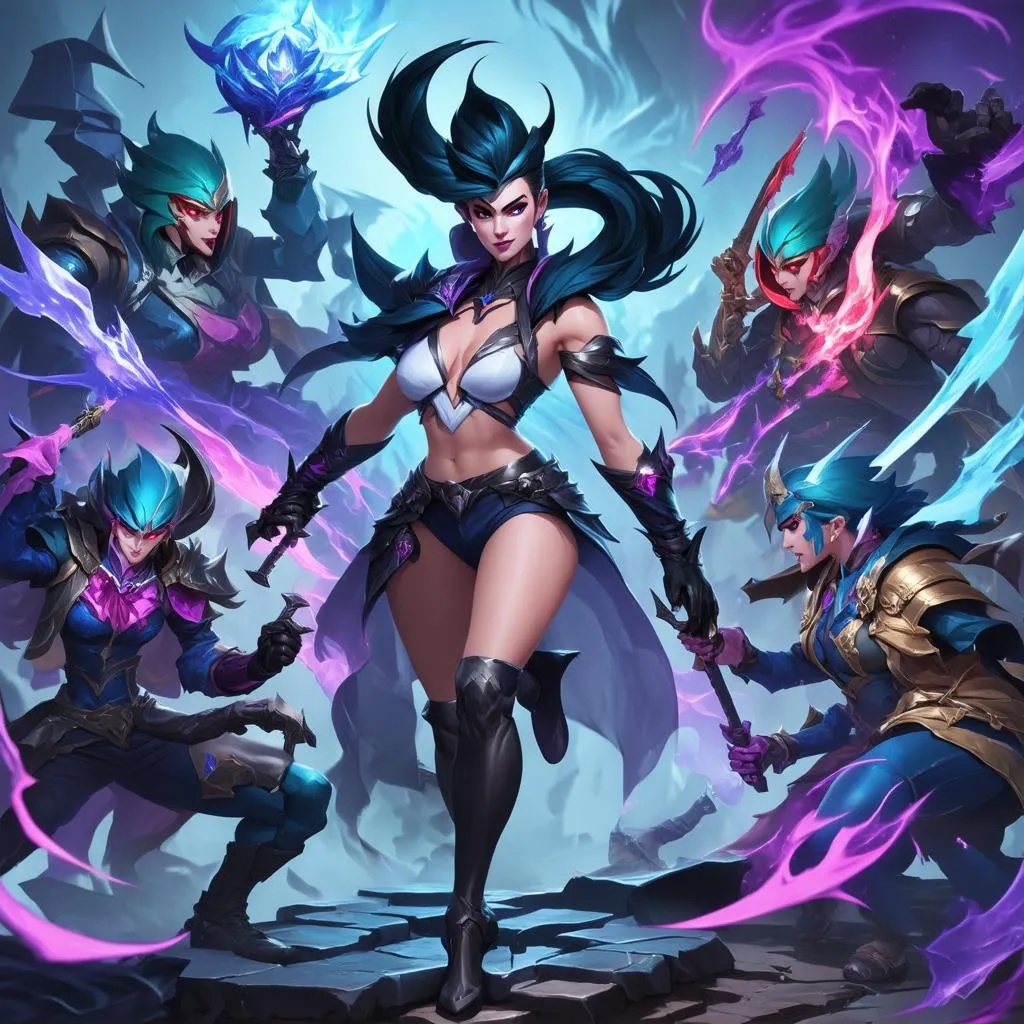 Vayne bị bao vây trong giao tranh