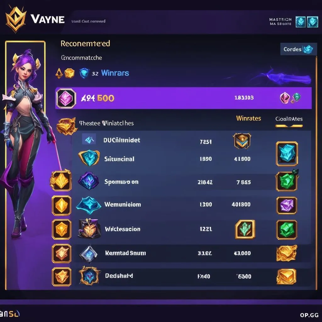 Vayne OP.GG lên đồ