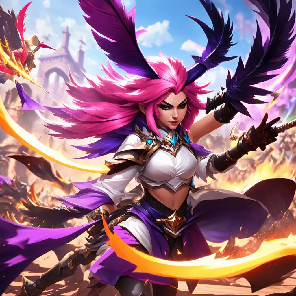 Xayah Trong Giao Tranh