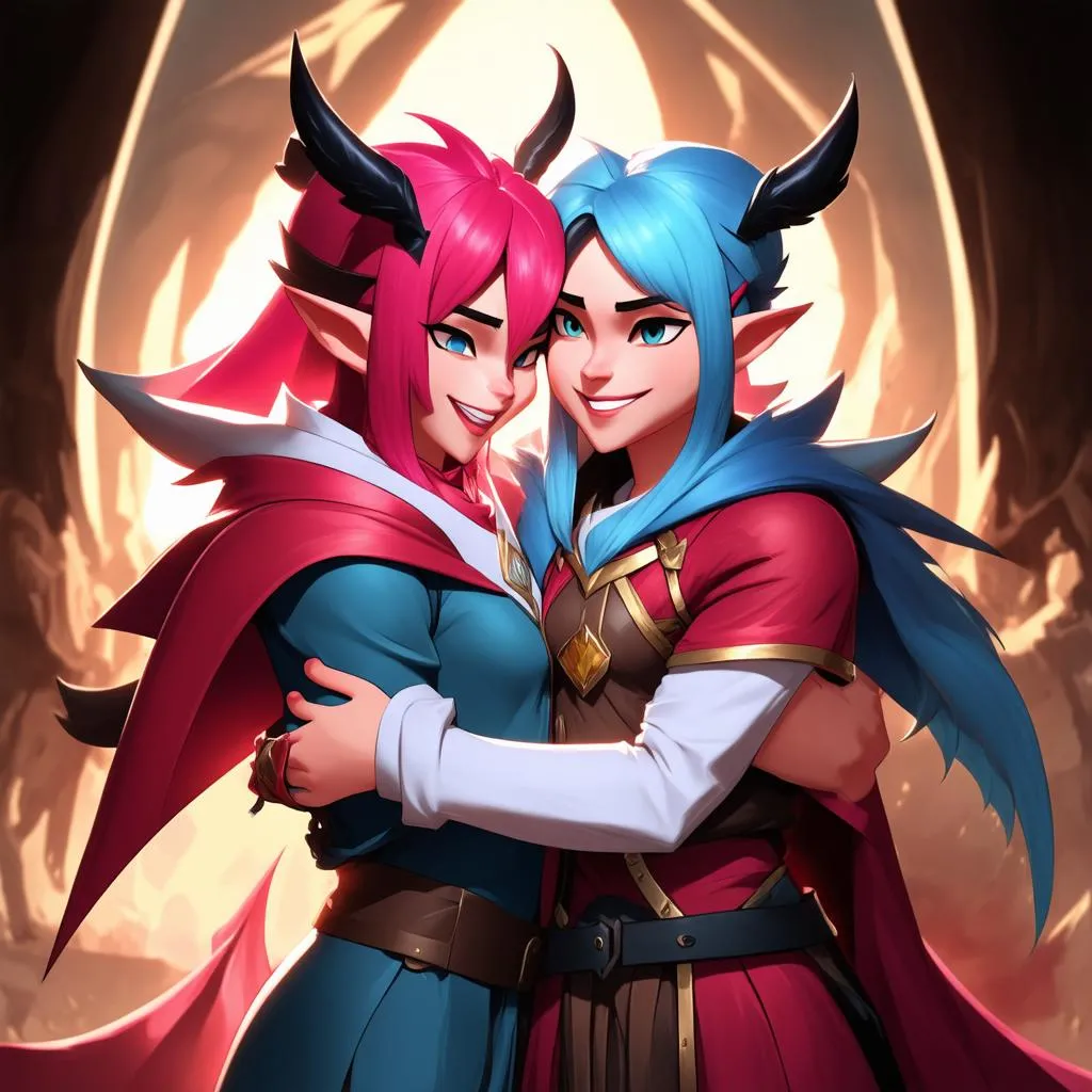 Xayah và Rakan - Cặp đôi hoàn hảo